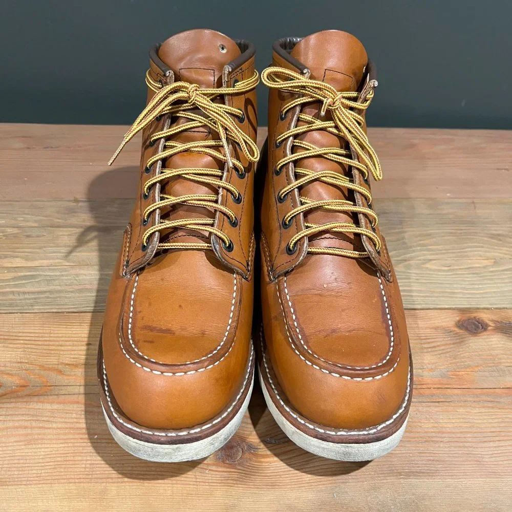 Red Wing 6 Inch Traction Tread Moc Toe Boots -- 10875 -- Made in the USA - Picture 4 of 10